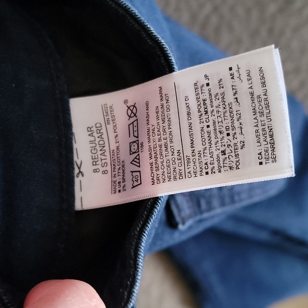 Old Navy Mid Rise Rockstar Blue Jeans sz 8 - Picture 2 of 5